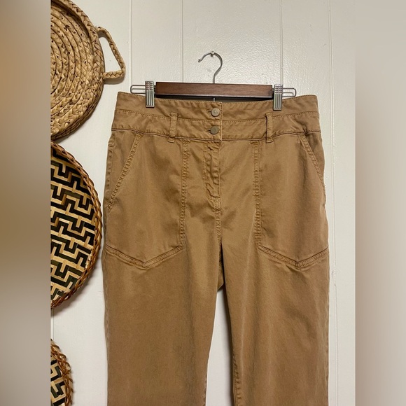 Joie Tan Flared Pants Size 10 - Picture 3 of 7